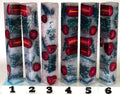 PBBrick-130: Arctic Vineyard 2.0 White with Red Glitter Redwine dyed Cattail Blue Green Dyed Prickly Pear Cactus Pen Blank Diamond Painting Alumilite Resin Casting
