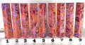PBBrick-140: Molten Lilac Purple Orange Swirls Pen Blank Diamond Painting Alumilite Resin Casting