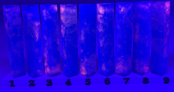 PBBrick-149: Starlit Sapphire Blue Pink with Starlight Glitter Pen Blank Diamond Painting Alumilite Resin Casting