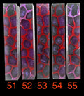 PBBrick-166: Pen Blanks - Giraffe Red with Glitter with Purple Alumilite Resin Casting Diamond Painting Pen