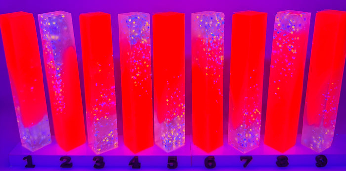 PBBrick-185: Confetti Crush Clear Pink with Confetti Glitter Pen Blank Diamond Painting Alumilite Resin Casting