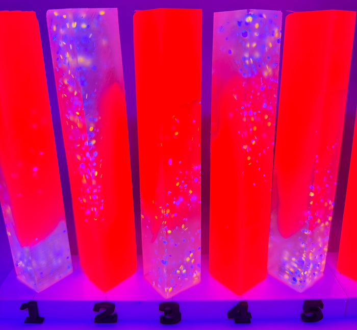 PBBrick-185: Confetti Crush Clear Pink with Confetti Glitter Pen Blank Diamond Painting Alumilite Resin Casting