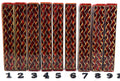 PBBrick-214: Woven Fire Red Gold Black 3D Printed Pen Blank Diamond Painting Alumilite Resin Casting