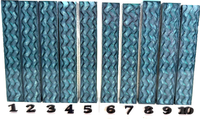 PBBrick-215: Tidal Elegance Blue Black 3D Printed Pen Blank Diamond Painting Alumilite Resin Casting