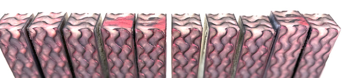 PBBrick-217: Burgundy Wave Red Black 3D Printed Pen Blank Diamond Painting Alumilite Resin Casting