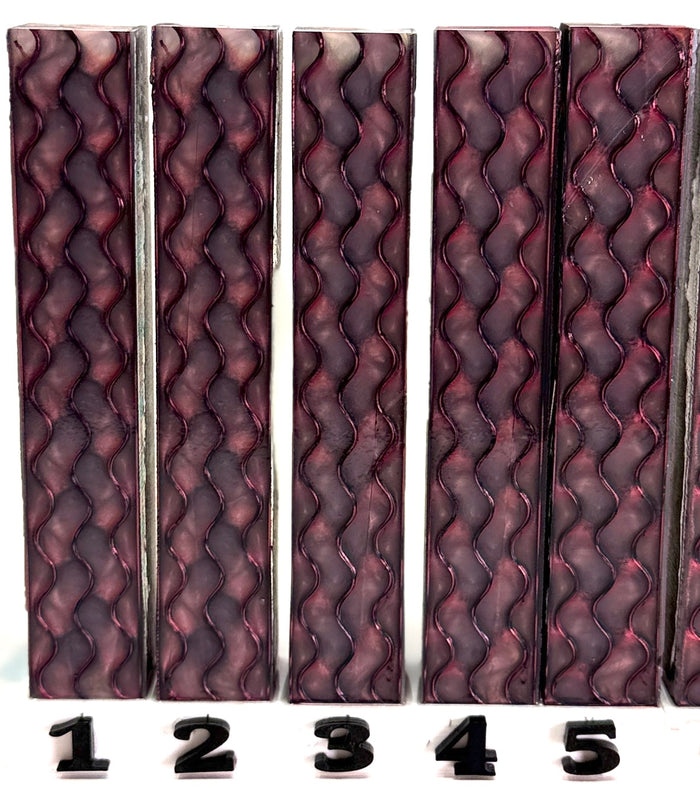 PBBrick-217: Burgundy Wave Red Black 3D Printed Pen Blank Diamond Painting Alumilite Resin Casting