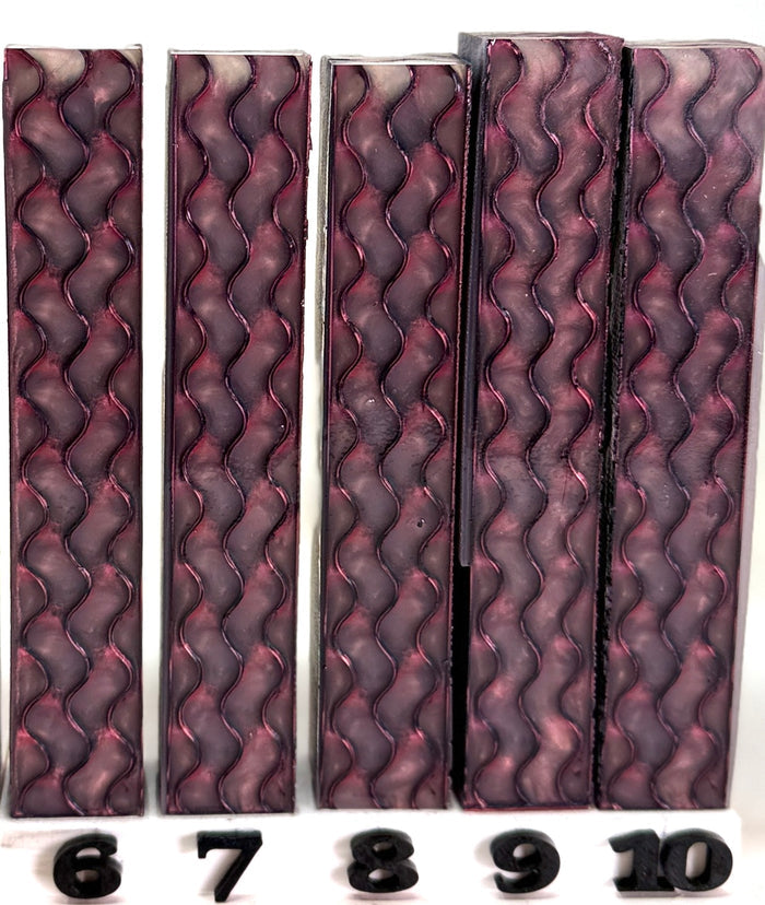 PBBrick-217: Burgundy Wave Red Black 3D Printed Pen Blank Diamond Painting Alumilite Resin Casting