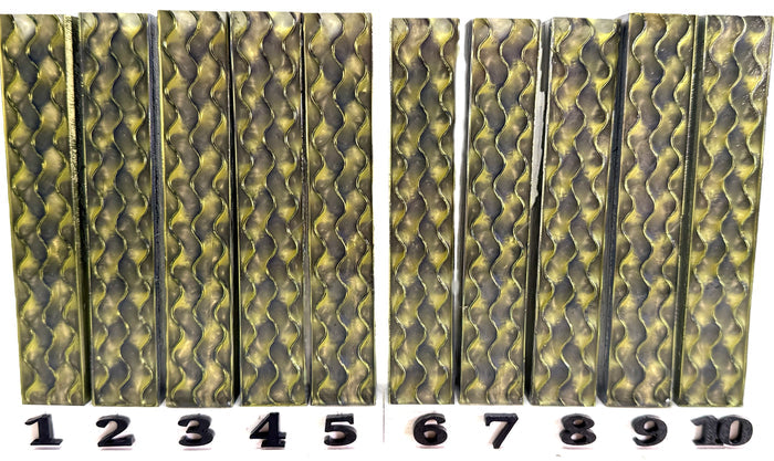 PBBrick-220: Champagne Current Gold Black 3D Printed Pen Blank Diamond Painting Alumilite Resin Casting