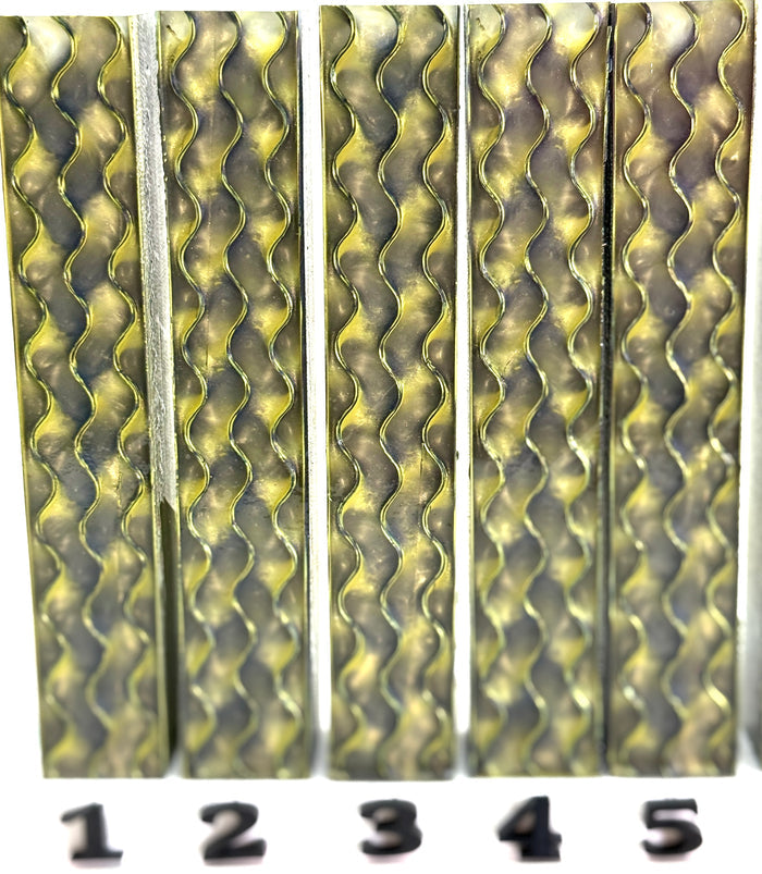 PBBrick-220: Champagne Current Gold Black 3D Printed Pen Blank Diamond Painting Alumilite Resin Casting