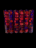 PBBrick-227:  Purple Red Gold with Cinnamon Sticks and Pink Dyed Cattail Hybrid Pen Blank Diamond Painting Alumilite Resin Casting
