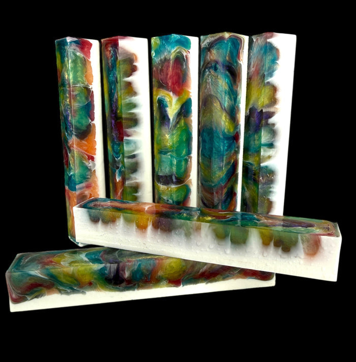 PBBrick-Pastel: White with Pastel Colors All Resin Pen Blank Diamond Painting Alumilite Resin Casting