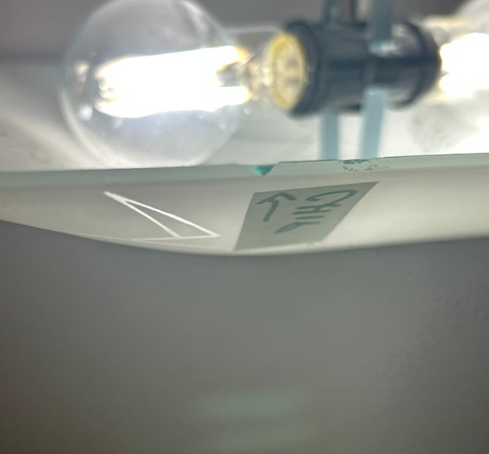Quiet Harvest Etched Glass Ceiling Light *Note Chip* - The Lamp Goods