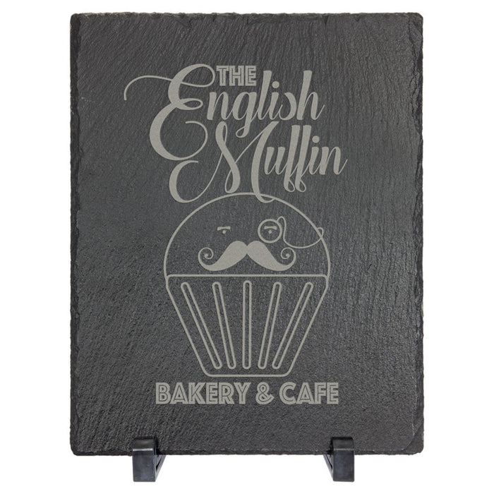 9" x 7" Rectangle Slate Decor with Plastic Feet