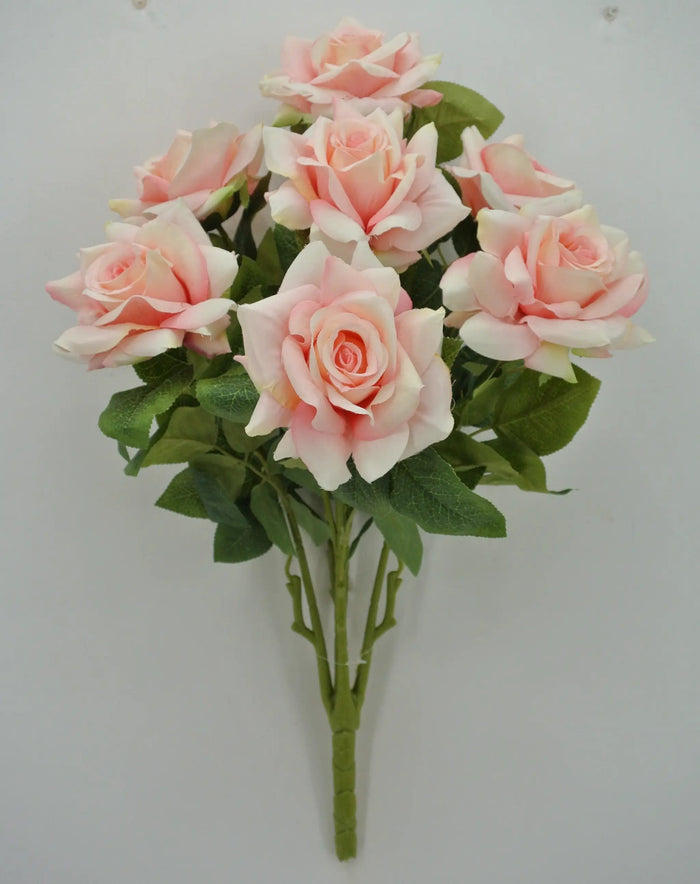 Golden Bell Rose Bush Pink 23" - Uncategorized Silk