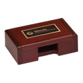 4.4" x 2.875" Rosewood Finish Business Card Box