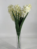 Golden Bell Satin Hyacinth Bush Cream 21" - Uncategorized Silk