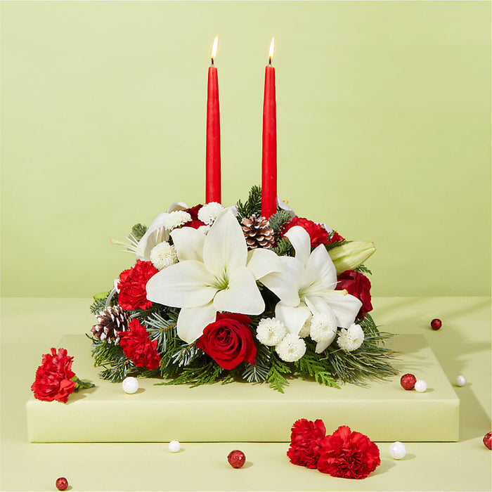 Seasonal Festivities Centerpiece – PANDA FLOWERS CANADA INC, Calgary AB