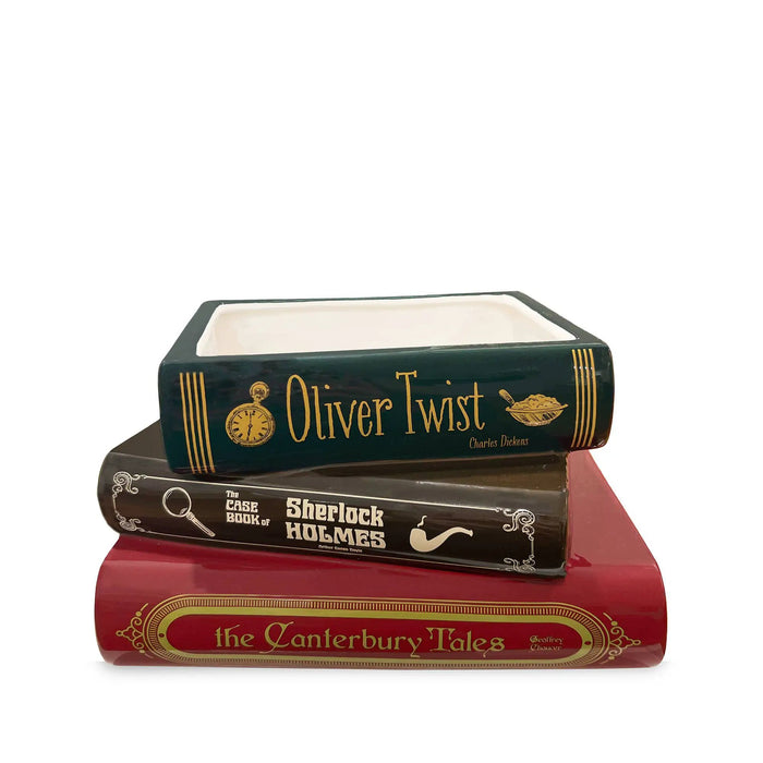 Steel Mill and Co. Sherlock Stacked Book Planter - Planters Merchandise