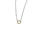 Silver Plated Crystal Circle Necklace