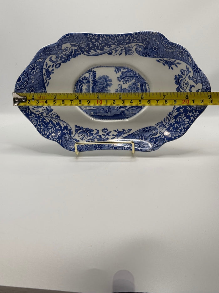 Spode Blue Italian Creamer and Oval Dish Set