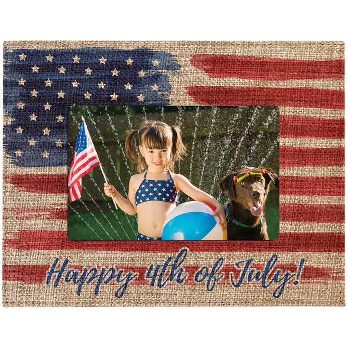 4" x 6" Sublimatable Burlap Photo Frame