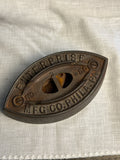 Two piece wooden Handle Sad Iron 7”