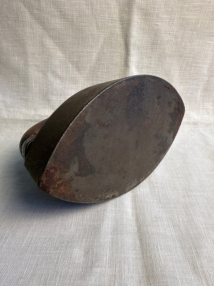 Two piece wooden Handle Sad Iron 7”