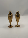 Vintage Dirilyte Solid Gold-Tone Salt and Pepper Shakers - Mid Century Modern