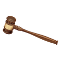 Walnut Gavel with a Gold Gavel Band