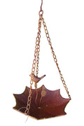 Wild Bird Feeder With Birds Native Garden Outdoor Metal Hanging Design Brown