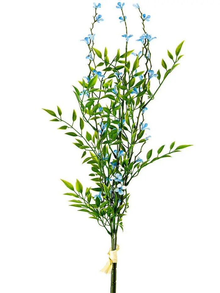 AmBest Wild Flower Bundle Blue 24" - Artificial Flowering Plants Silk