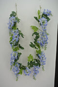 Golden Bell Wisteria Garland Blue 6' - Garlands Silk
